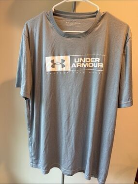 Under Armour Men’s Short Sleeve Performance Tee — Gray with White Logo